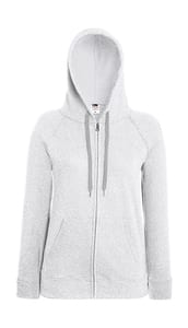 Fruit of the Loom 62-150-0 - Lady-Fit Lightweight Hooded Sweat Jacket Heather Grey