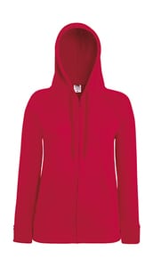Fruit of the Loom 62-150-0 - Lady-Fit Lightweight Hooded Sweat Jacket Red