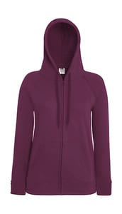 Fruit of the Loom 62-150-0 - Lady-Fit Lightweight Hooded Sweat Jacket Burgundy