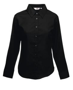 Fruit of the Loom 65-002-0 - Oxford Blouse LS Black