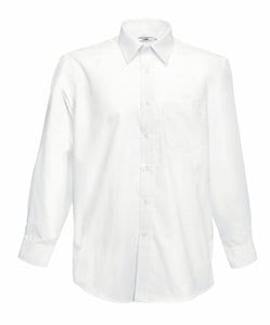 Fruit of the Loom 65-118-0 - Long Sleeve Poplin Shirt White