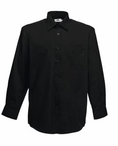 Fruit of the Loom 65-118-0 - Long Sleeve Poplin Shirt Black
