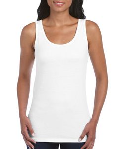 Gildan 64200L - T-shirt Mulher Em Cavas Soft Style Branco