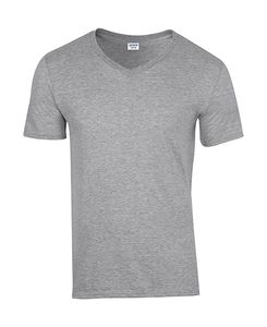 Gildan 64V00 - T-shirt Homem Gola V Soft Style Sport Grey (RS)