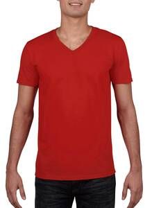 Gildan 64V00 - Softstyle® V-Neck T-Shirt Czerwony