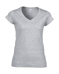 Gildan 64V00L - Softstyle® V-Ausschnitt T-Shirt Damen Sport Grey (RS)