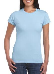 Gildan 64000L - Softstyle® Tailliertes Kurzarm-T-Shirt Damen Light Blue