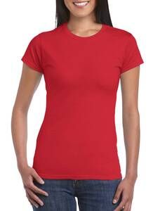 Gildan 64000L - Softstyle® Tailliertes Kurzarm-T-Shirt Damen Rot
