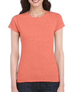 Gildan 64000L - Softstyle® Tailliertes Kurzarm-T-Shirt Damen Heather Orange