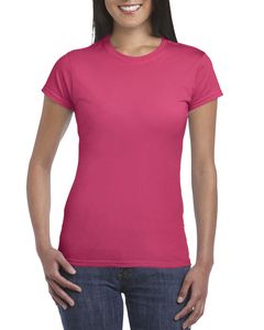 Gildan 64000L - Dopasowany T-shirt Słodki róż