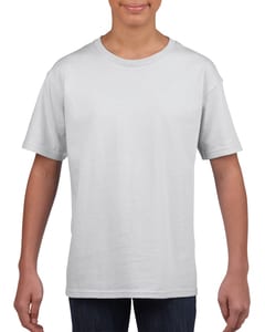 Gildan 64000B - Kids` Ring Spun T-Shirt Weiß