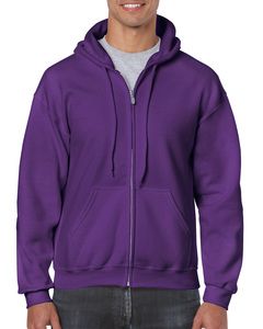 Gildan 18600 - Heavyweight Full Zip Hooded Sweat Purple