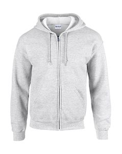 Gildan 18600 - Sweatshirt 18600 Heavy Blend Com Capuz e Zíper Ash Grey