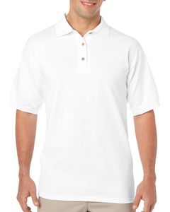 Gildan 8800 - Polo T-shirt Malha Homem DryBlend™ Branco