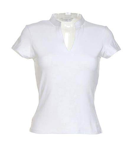 Kustom Kit KK770 - Women's corporate short sleeve top v-neck mandarin collar