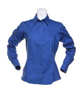 Kustom Kit KK702 - Ladies Corporate Oxford Blouse LS Royal blue