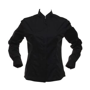 Bargear KK740 - Bargear™ Mandarin Collar Shirt Lady LS Schwarz