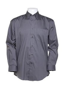 Kustom Kit KK105 - Corporate Oxford shirt long sleeved Charcoal