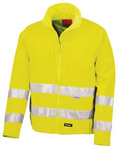Result Safe-Guard R117X - Softshell Jacke mit Reflektoren Fluorescent Yellow