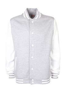 FDM FV001 - College Jacket Sport Grey/White