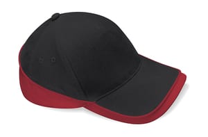 Beechfield B171 - Teamwear Competition Cap Black/Classic Red