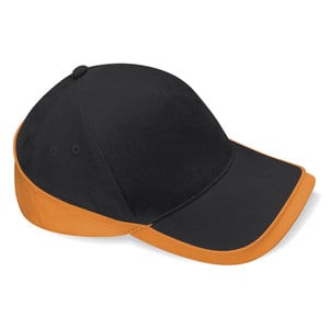 Beechfield B171 - Teamwear Wettkampf Cap Black/Orange