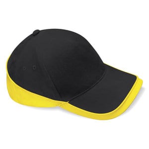 Beechfield B171 - Teamwear Wettkampf Cap Black/Yellow