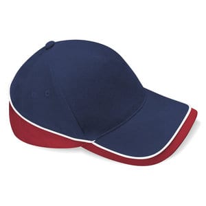 Beechfield B171 - Teamwear Competition Cap French Navy/Classic Red/White