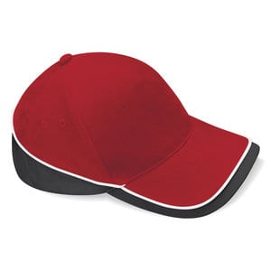 Beechfield B171 - Teamwear Competition Cap Classic Red/Black/White