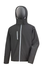 Result Core R230M - TX Performance Hooded Softshell Jacket Black/Grey