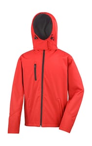 Result Core R230M - TX Performance Hooded Softshell Jacket Rot / Schwarz