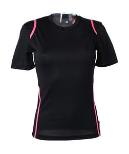 Kustom Kit KK966 - Lady Gamegear Cooltex T-Shirt Black/Fluorescent Pink