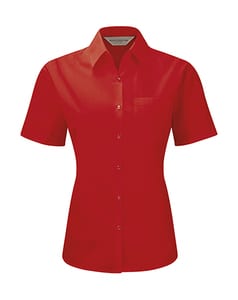 Russell Europe 935F - Short Sleeve Poplin Blouse Classic Red