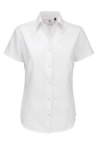 B&C Oxford SSL Women - Ladies` Oxford Short Sleeve Shirt - SWO04 White