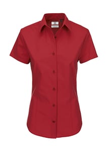 B&C Heritage SSL Women - Ladies` Heritage Poplin Shirt - SWP44 Deep Red 