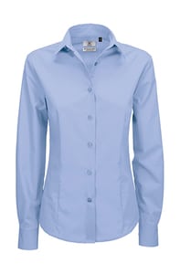 B&C Smart LSL Women - Ladies` Smart LS Poplin Shirt - SWP63 Business Blue