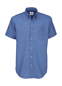 B&C SMO02 - Men's Oxford Short Sleeve Shirt Blue Chip