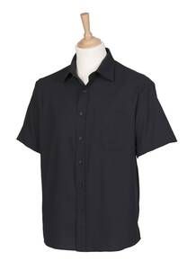 Henbury HB595 - Wicking antibacterial short sleeve shirt Black
