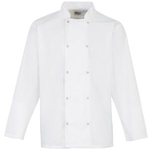 Premier PR665 - Unisex Long Sleeve Stud Front Chefs Jacket