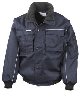 Result Work-Guard RE71A - Work-Guard zip sleeve heavy duty pilot jacket Navy/ Navy