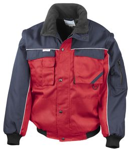 Result Work-Guard RE71A - Work-Guard zip sleeve heavy duty pilot jacket Red/ Navy