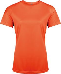 Proact PA439 - Damen Basic Sport Funktionsshirt Kurzarm Fluorescent Orange