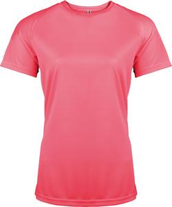Proact PA439 - Damen Basic Sport Funktionsshirt Kurzarm Fluorescent Pink
