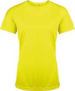Proact PA439 - Damen Basic Sport Funktionsshirt Kurzarm Fluorescent Yellow