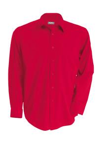 Kariban K541 - CHEMISE POPELINE MANCHES LONGUES Classic Red