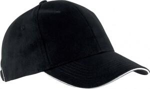 K-up KP011 - ORLANDO - MEN'S 6 PANEL CAP Black / White