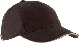 K-up KP011 - ORLANDO - MEN'S 6 PANEL CAP Chocolate / Beige
