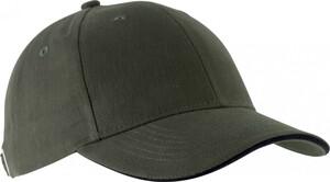 K-up KP011 - ORLANDO - MEN'S 6 PANEL CAP Khaki / Black