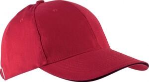 K-up KP011 - ORLANDO - MEN'S 6 PANEL CAP Red / Black