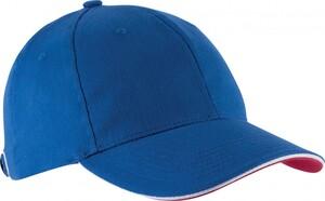 K-up KP011 - ORLANDO - MEN'S 6 PANEL CAP Royal Blue / White / Red